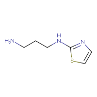 Chemical structure of N1-(1,3-thiazol-2-yl)propane-1,3-diamine - CSSB00011214617