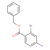Chemical structure of benzyl 2-bromo-4-iodobenzoate - CSSB00059238775