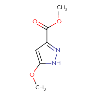 Chemical structure of methyl 5-methoxy-1H-pyrazole-3-carboxylate - CSSB00010734492