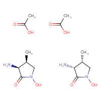 Chemical structure of (3R,4R)-3-amino-1-hydroxy-4-methylpyrrolidin-2-one; (3S,4S)-3-amino-1-hydroxy-4-methylpyrrolidin-2-one; bis(acetic acid) - CSSB00132300966