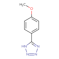 Chemical structure of 5-(4-methoxyphenyl)-1H-1,2,3,4-tetrazole - CSSB00011217956