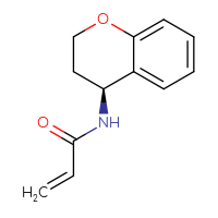 Chemical structure of N-[(4S)-3,4-dihydro-2H-1-benzopyran-4-yl]prop-2-enamide - CSSB00134911641