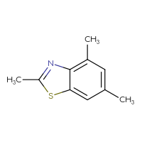 Chemical structure of 2,4,6-trimethyl-1,3-benzothiazole - CSSB00000085148