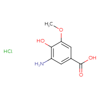 Chemical structure of 3-amino-4-hydroxy-5-methoxybenzoic acid hydrochloride - CSSB00025707181