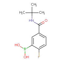 Chemical structure of [5-(tert-butylcarbamoyl)-2-fluorophenyl]boronic acid - CSSB00000049318