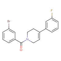 Chemical structure of 1-(3-bromobenzoyl)-4-(3-fluorophenyl)-1,2,3,6-tetrahydropyridine - CSSB01765730275