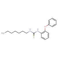 Chemical structure of 3-heptyl-1-(2-phenoxyphenyl)thiourea - CSSB21432494375