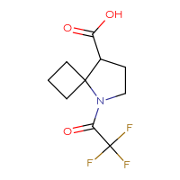 Chemical structure of 5-(2,2,2-trifluoroacetyl)-5-azaspiro[3.4]octane-8-carboxylic acid - CSSB02125882167