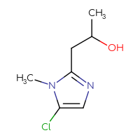 Chemical structure of 1-(5-chloro-1-methyl-1H-imidazol-2-yl)propan-2-ol - CSSB00023536185