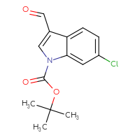 Chemical structure of tert-butyl 6-chloro-3-formyl-1H-indole-1-carboxylate - CSSB00010203495