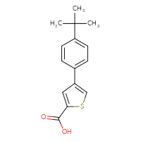 Chemical structure of 4-(4-tert-butylphenyl)thiophene-2-carboxylic acid - CSSB00160504239