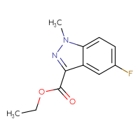 Chemical structure of ethyl 5-fluoro-1-methyl-1H-indazole-3-carboxylate - CSSB00134606623