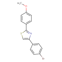 Chemical structure of 4-(4-bromophenyl)-2-(4-methoxyphenyl)-1,3-thiazole - CSSB00041454451