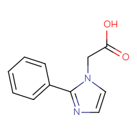 Chemical structure of 2-(2-phenyl-1H-imidazol-1-yl)acetic acid - CSSB00000239451