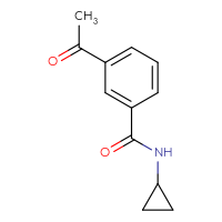Chemical structure of 3-acetyl-N-cyclopropylbenzamide - CSSB00103289870