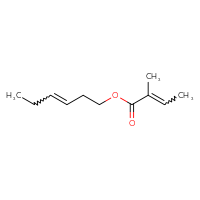 Chemical structure of hex-3-en-1-yl 2-methylbut-2-enoate - CSSB00019966229