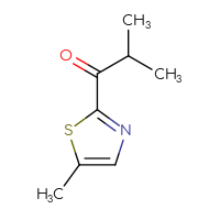 Chemical structure of 2-methyl-1-(5-methyl-1,3-thiazol-2-yl)propan-1-one - CSSB00020885353