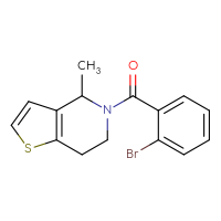 Chemical structure of 5-(2-bromobenzoyl)-4-methyl-4H,5H,6H,7H-thieno[3,2-c]pyridine - CSSB00000613386