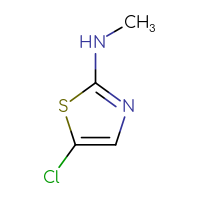 Chemical structure of 5-chloro-N-methyl-1,3-thiazol-2-amine - CSSB00012025351