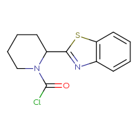 Chemical structure of 2-(1,3-benzothiazol-2-yl)piperidine-1-carbonyl chloride - CSSB21224764789