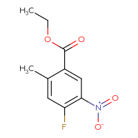 Chemical structure of ethyl 4-fluoro-2-methyl-5-nitrobenzoate - CSSB00000727492