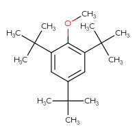 Chemical structure of 1,3,5-tri-tert-butyl-2-methoxybenzene - CSSB00102420707