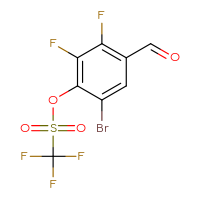 Chemical structure of 6-bromo-2,3-difluoro-4-formylphenyl trifluoromethanesulfonate - CSSB21009691325