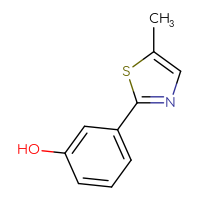 Chemical structure of 3-(5-methyl-1,3-thiazol-2-yl)phenol - CSSB00011720574