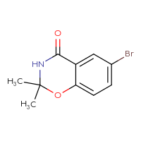 Chemical structure of 6-bromo-2,2-dimethyl-3,4-dihydro-2H-1,3-benzoxazin-4-one - CSSB00000731411