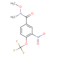 Chemical structure of N-methoxy-N-methyl-3-nitro-4-(trifluoromethoxy)benzamide - CSSB21151594077