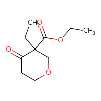 Chemical structure of ethyl 3-ethyl-4-oxooxane-3-carboxylate - CSSB00014054014