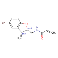 Chemical structure of rac-N-{[(2R,3S)-5-bromo-3-methyl-2,3-dihydro-1-benzofuran-2-yl]methyl}prop-2-enamide - CSSB21332072341