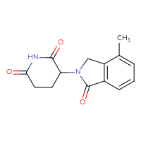 Chemical structure of 3-(4-methyl-1-oxo-2,3-dihydro-1H-isoindol-2-yl)piperidine-2,6-dione - CSSB00138440737