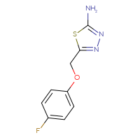 Chemical structure of 5-[(4-fluorophenoxy)methyl]-1,3,4-thiadiazol-2-amine - CSSB00012339851