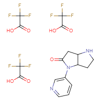 Chemical structure of 1-(pyridin-3-yl)-octahydropyrrolo[3,2-b]pyrrol-2-one; tris(trifluoroacetic acid) - CSSB06835372663