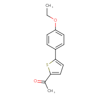 Chemical structure of 1-[5-(4-ethoxyphenyl)thiophen-2-yl]ethan-1-one - CSSB00126069347