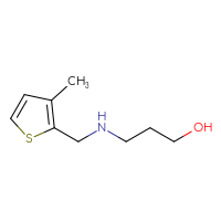 Chemical structure of 3-{[(3-methylthiophen-2-yl)methyl]amino}propan-1-ol - CSSB00000187024