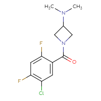 Chemical structure of 1-(5-chloro-2,4-difluorobenzoyl)-N,N-dimethylazetidin-3-amine - CSSB01619972575
