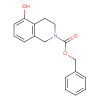 Chemical structure of benzyl 5-hydroxy-1,2,3,4-tetrahydroisoquinoline-2-carboxylate - CSSB03496560850