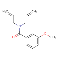 Chemical structure of 3-methoxy-N,N-bis(prop-2-en-1-yl)benzamide - CSSB00103404565