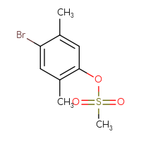 Chemical structure of 4-bromo-2,5-dimethylphenyl methanesulfonate - CSSB00113613711