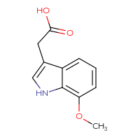 Chemical structure of 2-(7-methoxy-1H-indol-3-yl)acetic acid - CSSB00010176085
