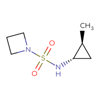 Chemical structure of N-[(1S,2S)-2-methylcyclopropyl]azetidine-1-sulfonamide - CSMB00114189269