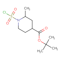 Chemical structure of tert-butyl 1-(chlorosulfonyl)-2-methylpiperidine-4-carboxylate - CSSB15010308896
