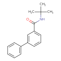 Chemical structure of N-tert-butyl-[1,1'-biphenyl]-3-carboxamide - CSSB00102638408