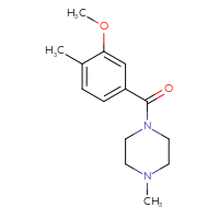 Chemical structure of 1-(3-methoxy-4-methylbenzoyl)-4-methylpiperazine - CSSB00000500993