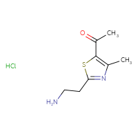 Chemical structure of 1-[2-(2-aminoethyl)-4-methyl-1,3-thiazol-5-yl]ethan-1-one hydrochloride - CSSB20963524807