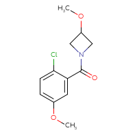 Chemical structure of 1-(2-chloro-5-methoxybenzoyl)-3-methoxyazetidine - CSSB06422283298