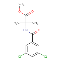 Chemical structure of methyl 2-[(3,5-dichlorophenyl)formamido]-2-methylpropanoate - CSSB02007263915