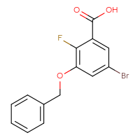 Chemical structure of 3-(benzyloxy)-5-bromo-2-fluorobenzoic acid - CSSB03439808968